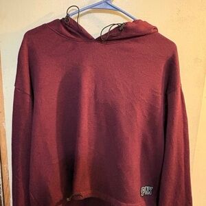 PINK Victoria's Secret Burgundy Hoodie Sweater